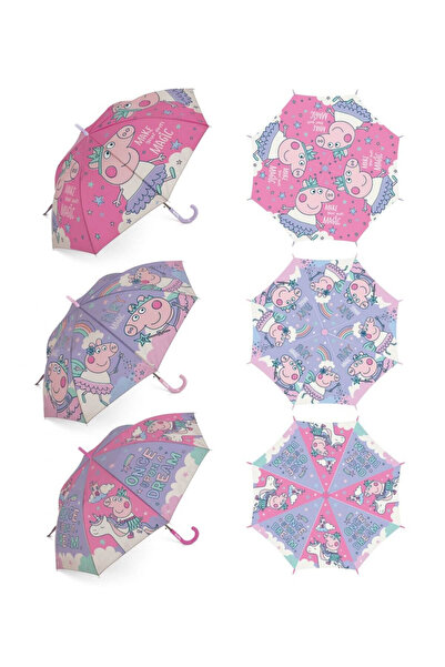 Peppa Pig Umbrelă automată din poliester pentru copii