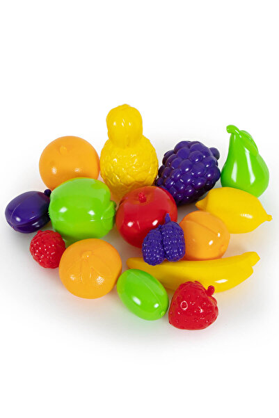 Bamsic Set fructe din plastic Bamsic, 15 bucăți, în plasă