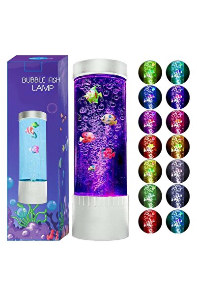 Generic LED Mini Colour Changing Aquarium Light With Desktop Bubble Fish Lamp...