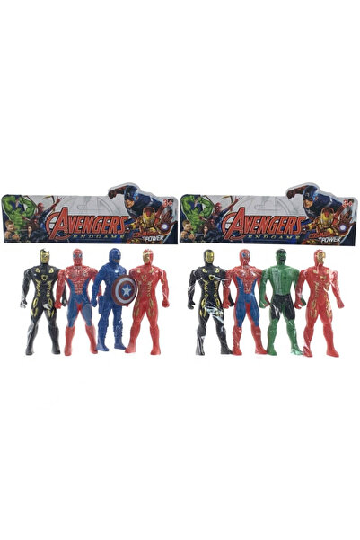 AVENGERS Set 4 figurine mici supereroi în pliculeț