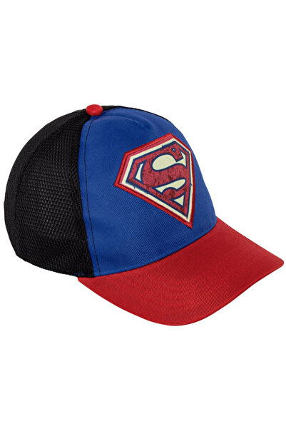 Superman Șapcă pentru copii cu cozoroc, plasă și broderie 51/54
