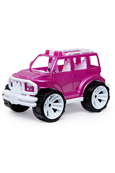 Bamsic Mașinuță Jeep Bamsic, roz/alb, 32 cm