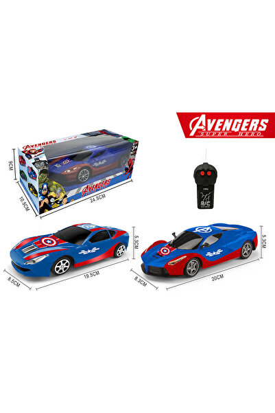 AVENGERS Mașină cu telecomandă albastră, 2 direcții, 2 modele