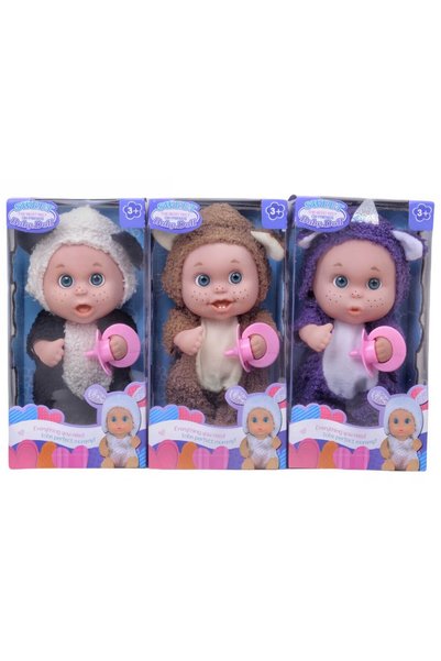NO BRAND Păpușă bebeluș cu pistrui și 4 sunete, 3 modele