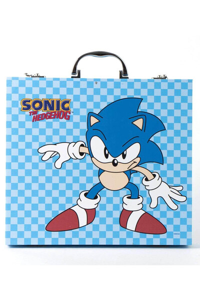 Sonic Set de desen în valiză cu mâner metalic
