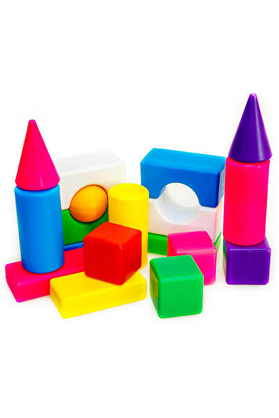 Bamsic Set de construcție cu piese mari și minge, 18 piese