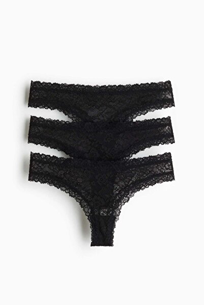 H&M 3-pack lace Brazilian briefs
