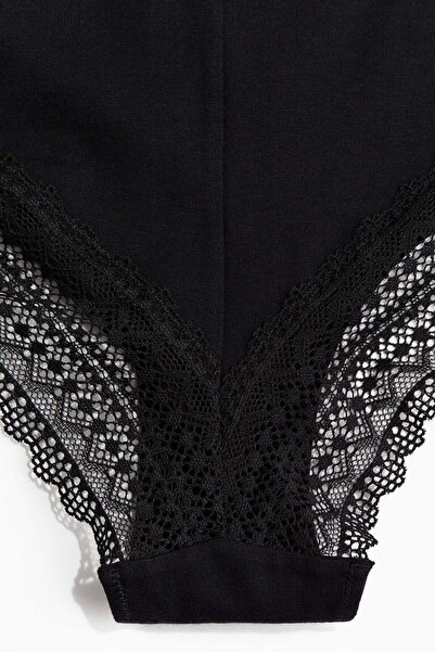H&M 3-pack cotton and lace hipster briefs