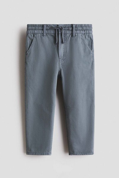 H&M Washed cotton twill trousers