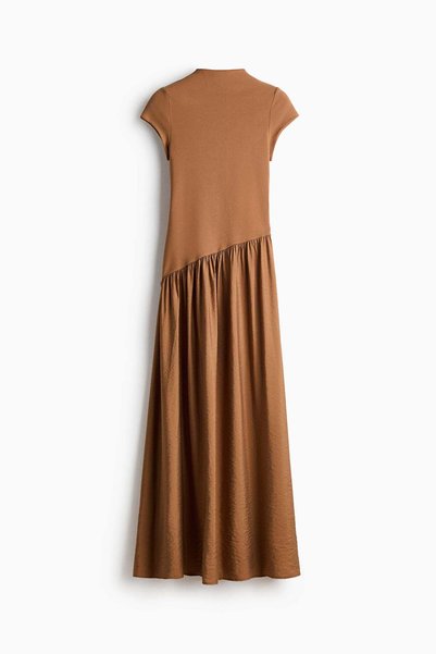 H&M Asymmetric dual-fabric dress