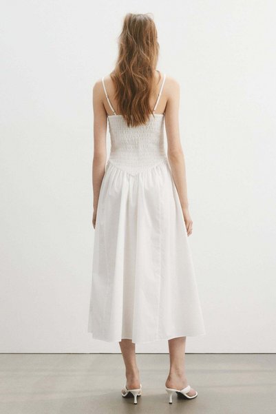 H&M Smocked flared-skirt dress