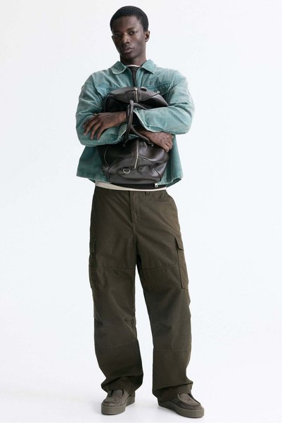 H&M Relaxed Fit Cotton cargo trousers