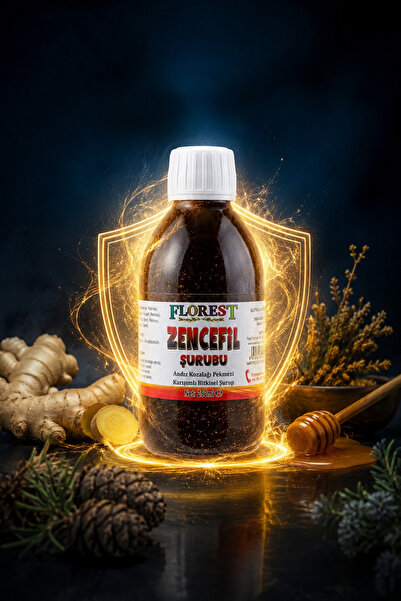 Florest Zencefil Şurubu Andız Kozalağı Pekmezi Karışımlı Bitkisel Şurup 250 ml
