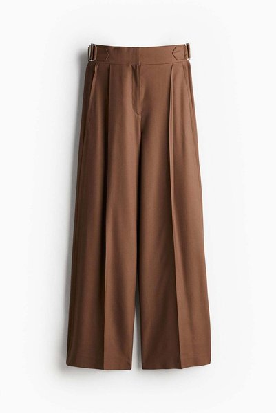 H&M Straight wool-blend trousers