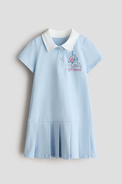 H&M Print-motif cotton polo dress