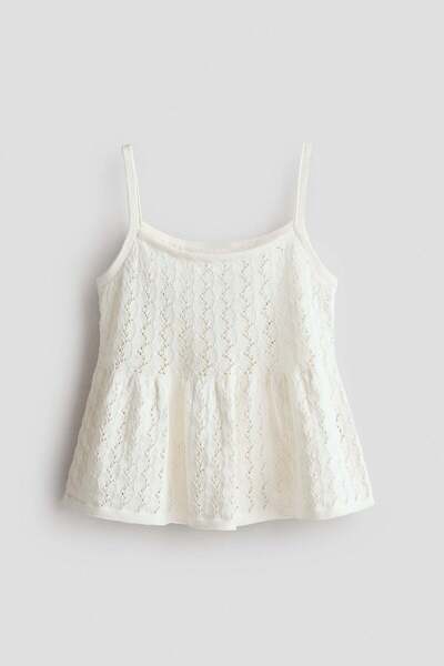 H&M Pointelle-knit strappy top