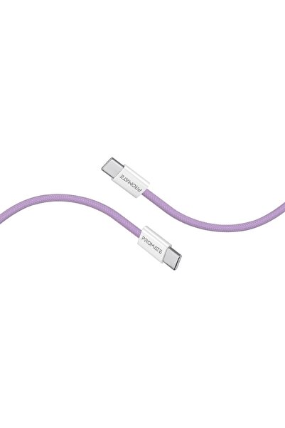 Promate USB-C to USB-C Cable, Premium 60W Power Delivery Fast Charging Cable ...