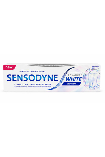 Sensodyne معجون أسنان متقدم للتبييض العميق والتنظيف الشامل للأسنان الحساسة 75 مل