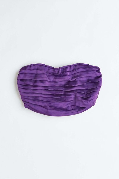 H&M Pleated cropped bandeau top