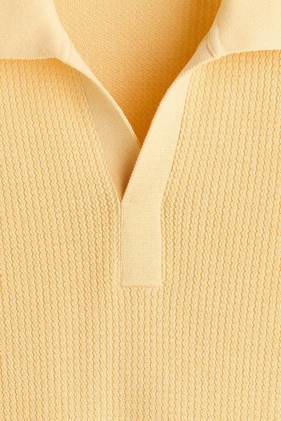 H&M Regular Fit Cable-knit polo shirt