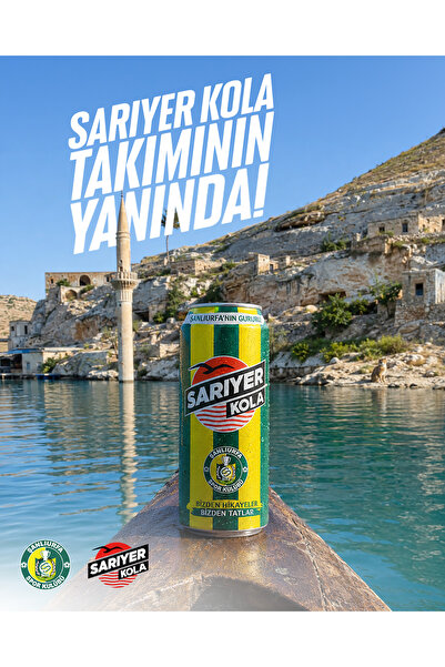Sarıyer Gazoz SARIYER KOLA ŞANLIURFASPOR ÖZEL ÜRETİM 330 ML 24'LÜ