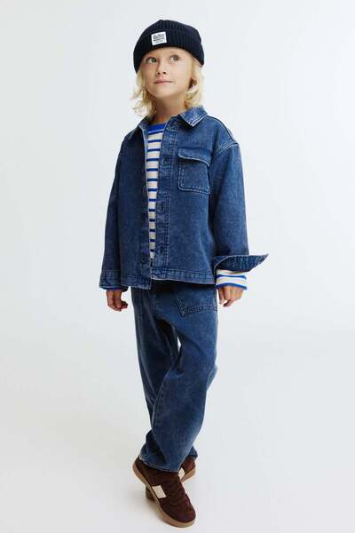 H&M Cotton denim trousers