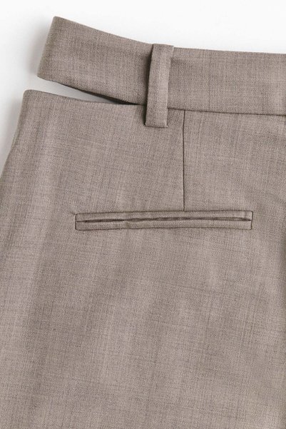H&M Wool-blend cut-out trousers