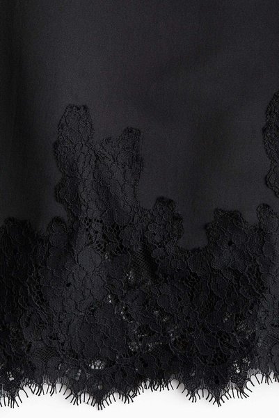 H&M Lace-trimmed satin dress