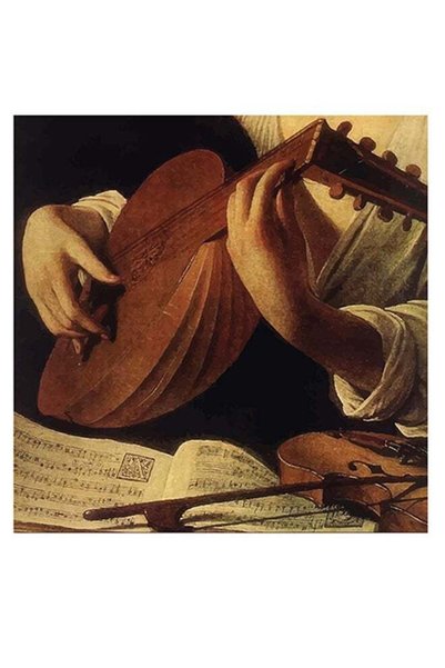 Atiq لوحة فنية جدارية بتصميم عازف العود باللون الأسود/البني/البيج مقاس 30×30 سم