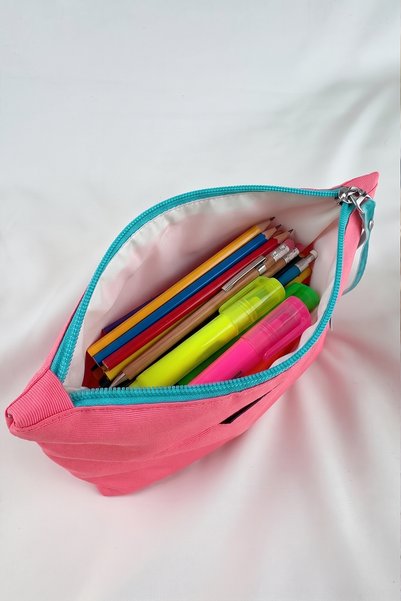 zeypack Pink Pencil Case, Washable Pen Holder 22X12Cm