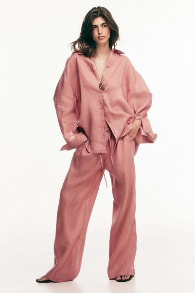 H&M Linen drawstring trousers