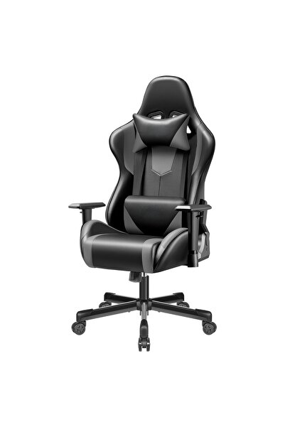 GENERAL Scăun de Gaming Premium din Piele PU, Cadru din Oțel, Spătar Înclinab...
