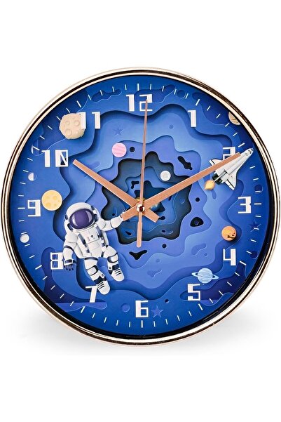 Cuisine Art Astronaut Wall Clock Silent Non-Ticking Sweep Movement – 20cm Rou...