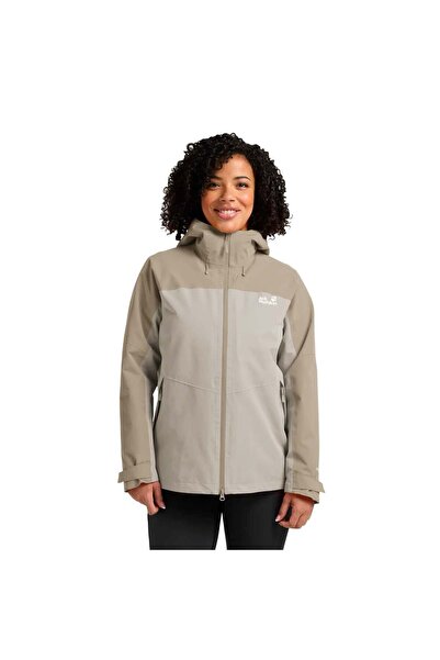 Jack Wolfskin Wild Places 3in1 Kadın Bej Outdoor Ceketi KADIN OUTDOOR CEKETİ ...