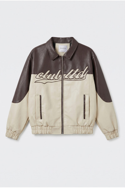 Mach Erkek Oversize Bomber İçi Kürklü Deri Ceket