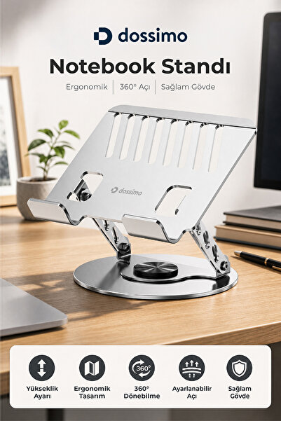 Dossimo Metal Stand Adjustable 360 Degree Rotatable Ergonomic Dsl-02 for Lapt...