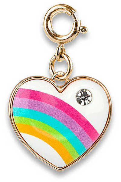 CHARM IT Gold Puffed Rainbow Heart Ct03-29
