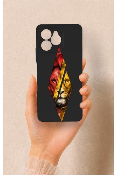 Vip Case Omix X6 Compatible Cut-Out Lion Patterned Silicone Case