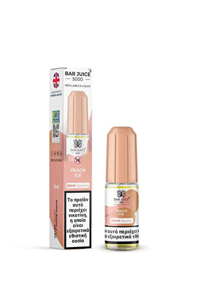OEM Bar Juice 5000 Ροδάκινο Πάγος 10ml 20mg Άλατα Νικοτίνης
