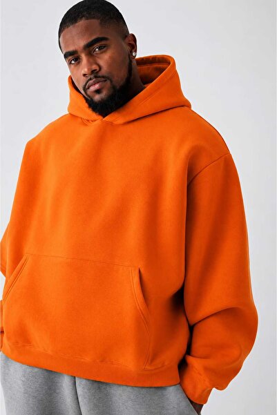 BENROMA 3 Yarn Combed Cotton Plus Size Unisex Sweatshirt Mw4