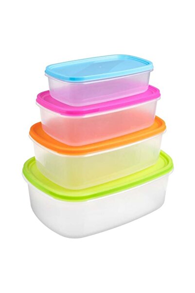 CATIANO Recipiente Alimente Transparente (Diverse Marimi) - 4buc, cutie alime...