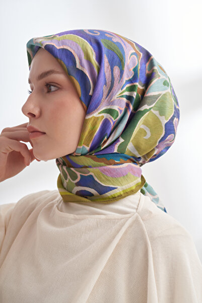 ARMANDA Heritage Floral Pattern the Tencel Edit Scarf - Linen Green