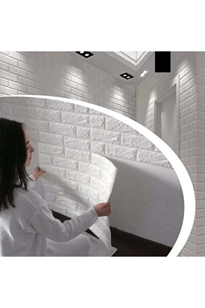 CATIANO Autocolant de Perete Model Piatra Off White 70x77cm