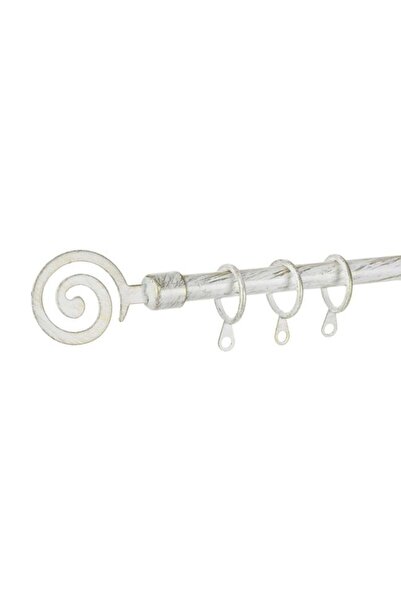 CATIANO Galerie Extensibila Metalica Alba Brushed Spirala pentru Perdele 60-1...