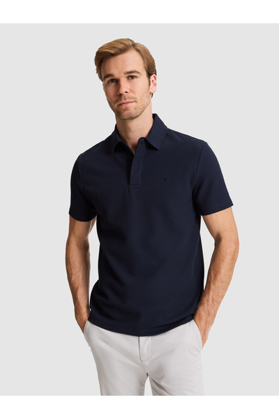 Cacharel Navy Blue Slim Fit T-Shirt 50328358-Vr033