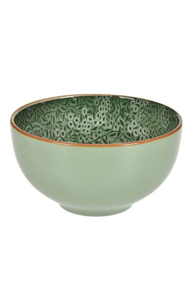 CATIANO Bol New Bone Verde Menta cu Model Floral in Interior & Margine Maro 4...