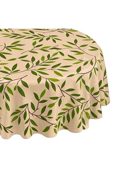 CATIANO Fata de Masa Rotunda Plastifiata Ecru Ø180cm