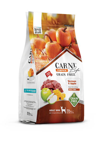 Pumpkin Tahılsız Geyik Etli & Elmalı Adult Mini Yetişkin Köpek Maması 2,5 Kg