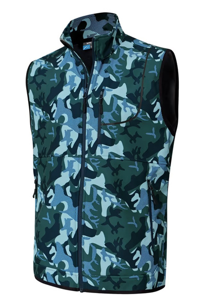 OEM Vestă ușoară camuflaj albastru, căptușită, respirabilă, cu buzunare later...