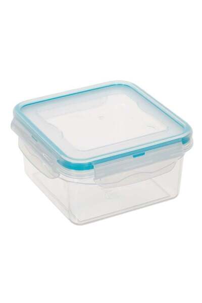 CATIANO Caserola din Plastic Etansa Patrata Transparenta cu Capac 680ml, cuti...